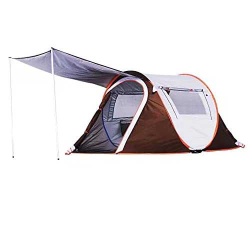 1 Second Speed Open Fully Automatic Tent Outdoor Portable Folding Camping Tent Rainproof Thickening (Brown 280 * 200 * 120cm)