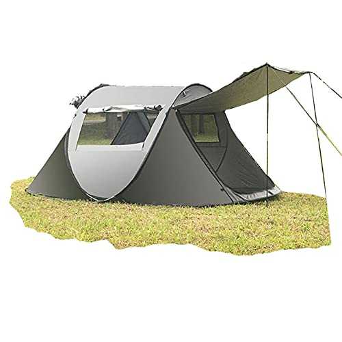 Family Camping Tent with Poles Kit, 2-3 Person Outdoor Lightweight Heavy Duty Backpacking Tent Weather Resistant Beach Tents for Outdoor Hunting, Hiking, Climbing, Travel