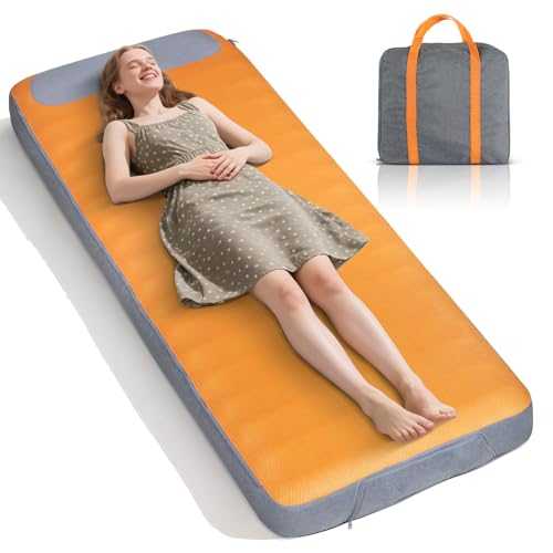 Self Inflating Sleeping Pad, Camping Mattress Built-in Electric Pump, 2-Minute Quick Inflation, Durable Waterproof and Leakproof, Compact and Portable, Suitable for Home Camping Trips