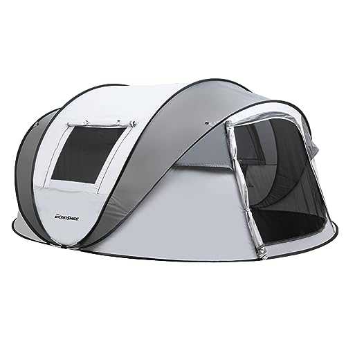 EchoSmile 5-8 Person Instant Tent, Water Resistant Family Dome Tent, Easy Setup for Camping, Picnic and Outdoor Activities, Portable Tent with Carry Bag, for 3 Seasons