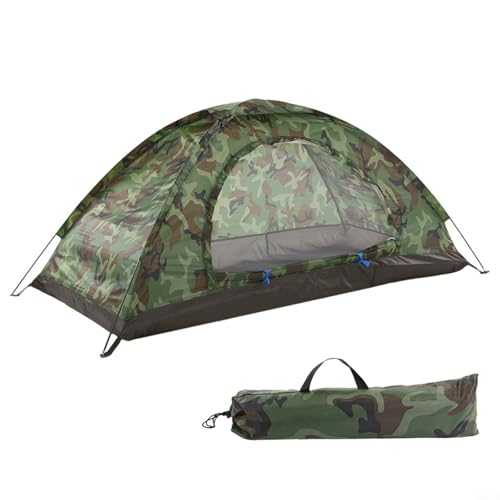 Camping Tent with Carry Storage Bag 1-2 Person Dome Tent for Easy Setup in Under 10 Mins for Camping, Festivals, Backyard, Sleepovers, Outdoor Hiking(1 person)