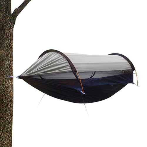 Camping Hammock Tents, Camping Hammock, Nylon Hammock Tent with Mesh, Hammock Bed for Sleeping, Tree Hammock for 2 Person, Outdoor Camping Double Hammock