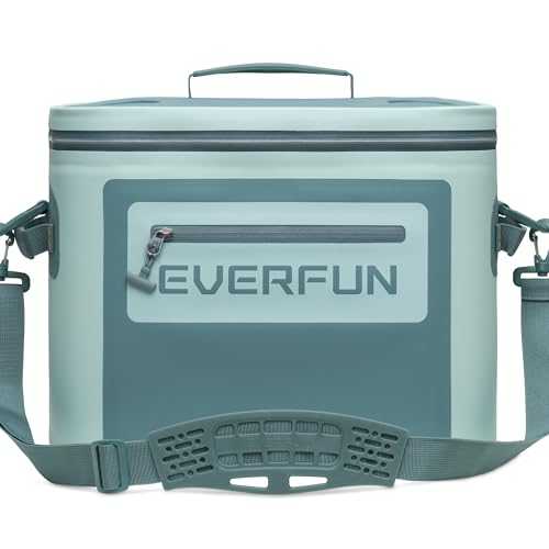 EVERFUN Soft Cooler 30 Can, Portable Insulated Small Cooling Lunch Box for Men and Women, Leakproof Ice Chest Bag for Travel, Beach, Camping, Beverage, Boating, Fishing, Tailgating, Work and Picnic