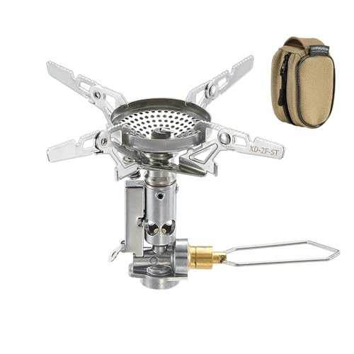 Campingmoon Compact Camping Gas Stove Portable 4-Flex Backpacking Stove With Igniter