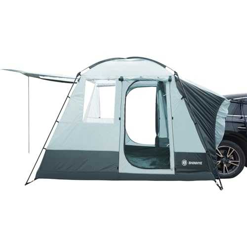 5 Person SUV Tent with Porch, Car Camping Tent Waterproof, Trunk Tent Includes Rainfly and Storage Bag for Family Camping