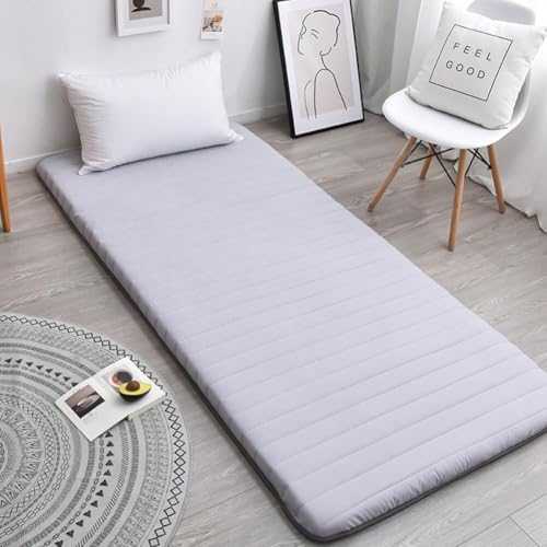 Japanese Floor Mattress Portable Dormitory Sleeping Pad Foldable Futon Mattress Roll Up Camping Mattress Easy To Store And Portable(Gray,59x79in)