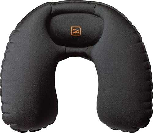 Go Travel Compact Snoozer Inflatable Travel Pillow - Black - Ref 776.101