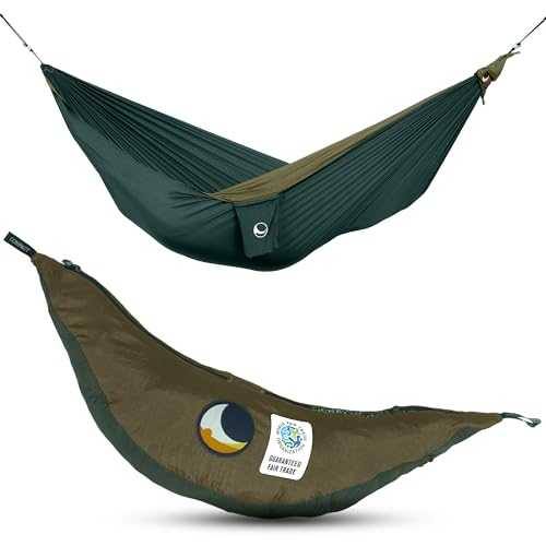 Ticket to the Moon Original Hammock - Dark Green/Army Green (2021), (3.2x2m / 10.5x6.56’)