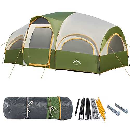 GoHimal 8 Person Camping Tents, Waterproof Windproof Family Tent