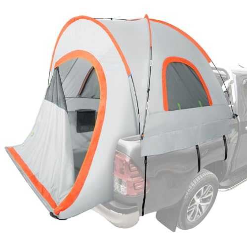 FAHKNS Pickup Truck Tent for 5.5'-6' Truck Bed 2-3 Person Truck Bed Tent with Waterproof PU2000mm Coating Truck Tent for Outdoor Camping