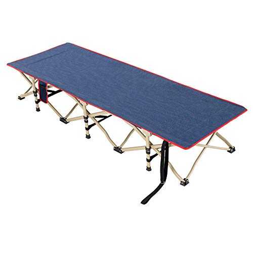 Outdoor Folding Single Person Camping Bed Foldable Sleeping Bed Cots for Adults with Side Bag(190cmx70cm)