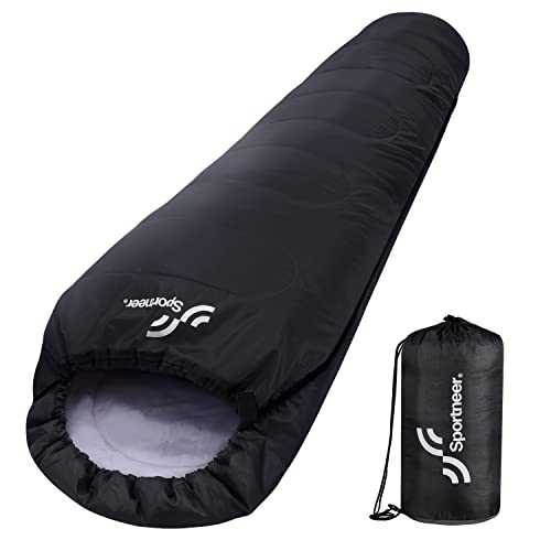 Sportneer Sleeping Bag for Adults - Lightweight Mummy Sleeping Bag 950g/1500g Outdoor Summer Sleeping Bag / 3-4 Season Sleeping Bag Camping for Men Women Adults