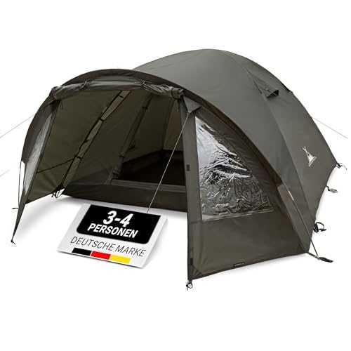 WANDERFALKE® Tent 2-4 Person Waterproof, Ultralight, Small Pack Size, Camping Tent with Awning, Family Tent, Outdoor Tents for Camping, Travel, Fishing, for Warm & Cold Days