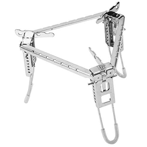 Camping Pot Stand, Foldable Gas Stove Pot Rack Canister Stand Fuel Grill Tripod Bracket with Storage Bag for Outdoor Camping Barbecue