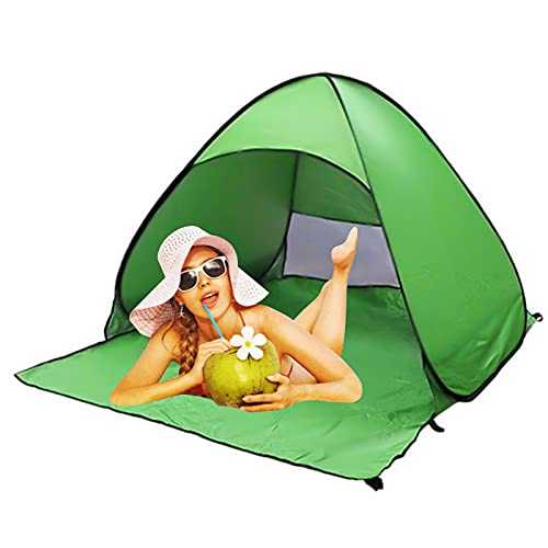 Automatic Pop Up Tent, 2-3 Person Lightweight Instant Tent Anti-UV Shelter Waterproof Pop Up Beach Tent with Carry Bag & Tent Pegs for Traveling,Hiking,Camping, Hunting, Fishing