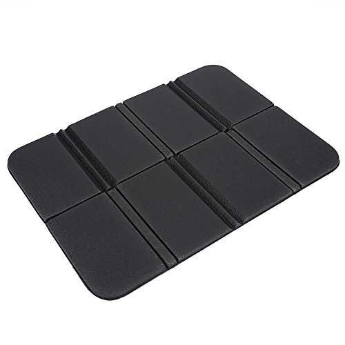 VGEBY Folding Portable Small Cushion, Folding Mat Foam Camping Mat Seat Waterproof Chair Mat Outdoor Picnic Mat Garden Beach Mat (Color : Black)