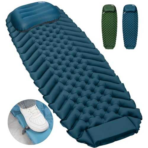 Ultralight Sleeping Mat with Seperate Pillow, only 500g Lightweight and Compact Sleeping Pad for Outdoor Backpacking, Hiking and Traveling (Blue)