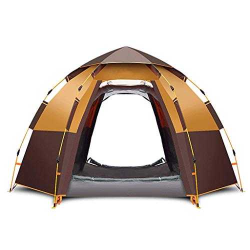 Camping Tent Liquefaction Automatic Pop Up Hexagon Outdoor Tent 5-8 Person Rainproof Lightweight Family Tent Tent