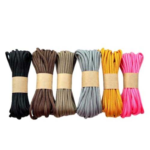 EdcX Paracord 4mm, Set of Solid Colors (6х5m and 5x10m) | Ideal for Camping, Survival, Outdoor, Crafting, DIY | 100% Nylon Rope 4mm| Tactical Cord 550 Type III - Autumn Set (6x5m)