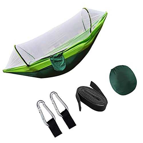 KRXSOBNV, 260cm×140cm 2 Person with Net, Ultra Light, Breathable, Camping, Double for Indoor, Outdoor, Hiking, Camping, Backpacking, Driving, Travel,Hammock