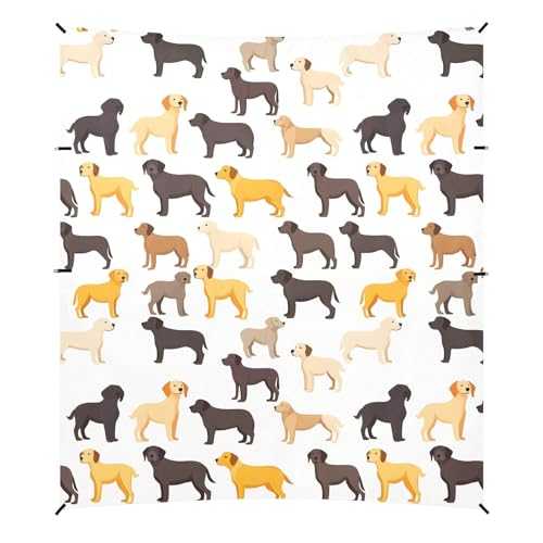Camping Sun Shelters Group Of Dogs Pattern Beach Canopy 126 * 110.2in