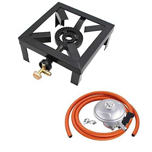 WinkWave 8KW Gas Boiling Ring Cast Iron Burner Large LPG Stove Outdoor Cooker Iron Frame Portable Fire Control Stove