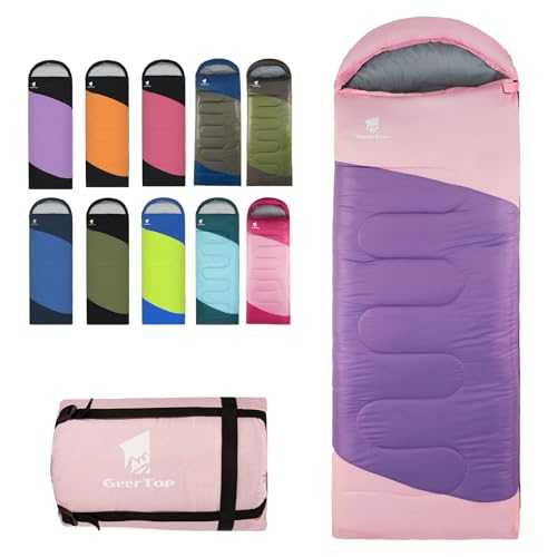 GEERTOP Backpacking Sleeping Bag for Camping, Lightweight Sleeping Bags for Adults Kids Summer Warm Cold Weather Hiking Travel