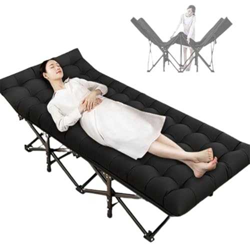 GXXINGIN Portable Folding Bed，Camping Cots,Folding Bed Cot with Mattress, Camping Cots for Sleeping Comfortable Guest Bed for Adults 600D Oxford Portable Folding Outdoor Cots for Office/Home Nap/Outd