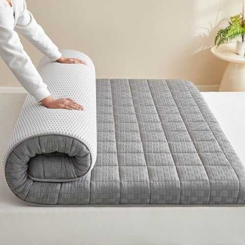 Thicken Tatami Floor Mattress, Roll Up Mattress Tatami Mat, Memory cotton Breathable Floor Lounger Guest Bed for Camping Couch,Grey,180 * 200cm