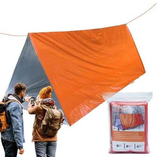 Survival Tents and Shelters, Two-Person Camping Tent for Outdoor Use, Lightweight, Windproof, Waterproof, Heat Bag, Blanket, Tarpaulin, Sleeping Bag for Mountaineering, Camping, Hiking