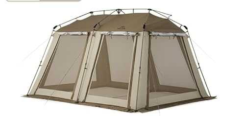 Naturehike Village 13 Person Canopy Tent with Canopy Shade Rain Cover Pop Up Tent Waterproof Windproof Automatic for Outdoor Camping Picnic
