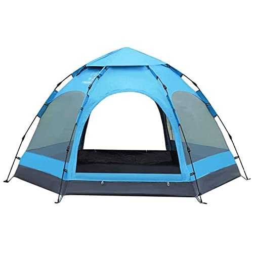 SYXL 6-9 Person Tent，Breathable Double Layer Camping Tent for Outdoor Hiking Backpacking，Stable Windproof Hexagonal Beach Tent