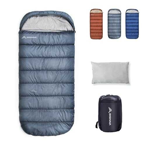 BISINNA XXL Sleeping Bag for Big and Tall Adults,3-4 Season Plus Size Warm and Comfortable Waterproof Lightweight Sleeping Bag Great for Camping Backpacking Hiking Indoor & Outdoor