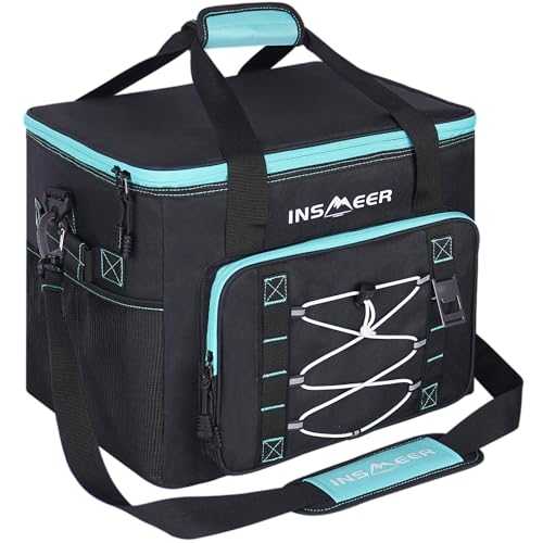 INSMEER Cool Bag 40L/60 Cans Large Cool Bags Insulated,Soft Cooler Leakproof/Portable/Collapsible/Foldable Cooler Bag, with Bottle Opener&Removable Shoulder Strap, for Beach Camping Picnic