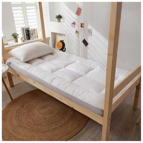 HUMAJORY Japanese Floor Mattress Futon Mattress, Roll up Sleeping Pad, Thicken Portable Foldable Futon Mattress, for Home Camping Couch, Non-Slip and Breathable(White,120x200cm)