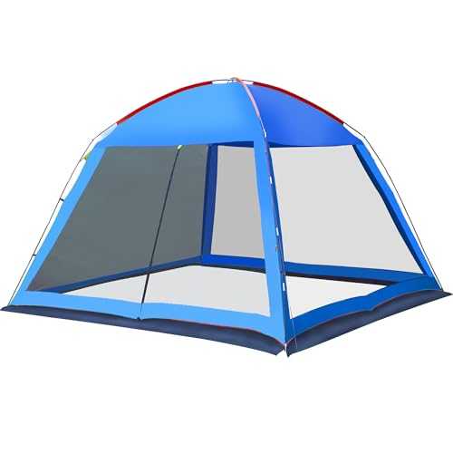 CAMPMORE Screen House Camping Tent 10 x 10 Ft, 6 Person Weatherproof Removable Camping Canopy Camping Tent