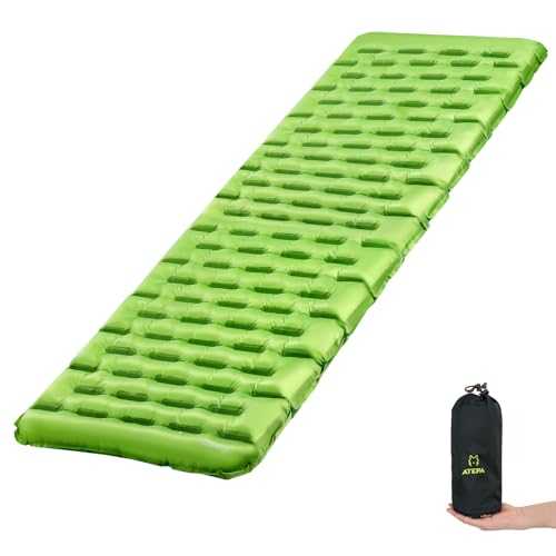 ATEPA Insulated Sleeping Pad 6 R-Value Ultralight Backpacking Sleeping Pad for Hiking Camping (1.54lbs) Inflatable Sleeping Pad for Adults, Compact Thick Camping Mattress Pad