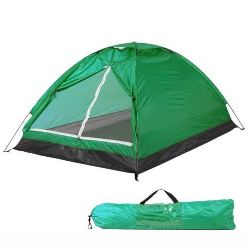 Lightweight 2 Person Dome Tent, Quick Setup Camping Hiking Fishing Shelter