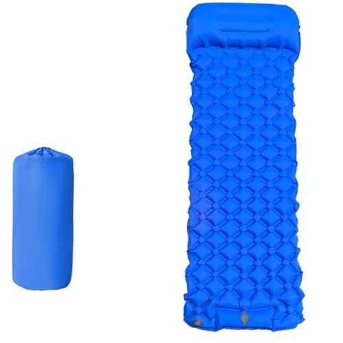 Self Inflating Sleeping Pad, Sleeping Pad for Camping, Waterproof Inflatable, Anti-Slip Portable Foldable Mattress, Inflatable with Built-in Pillow, Ideal for Backpacking, Hiking (Style-G)