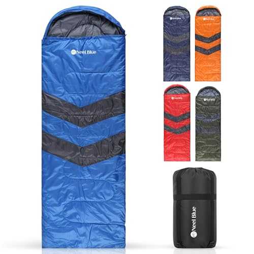 Trimming Shop 4 Season Waterproof Sleeping Bag for Single 6ft Adult - Double Sided Zip, Lightweight Backpacking Sleeping Bag - for Camping, Hiking, Outdoor, Travel, Hunting