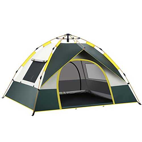 Dome Camping Tent,Pop Up Tents for 2 to 3 Person Automatic Instant Waterproof Two Doors Backpacking Tent Easy Setup,Suitable for Family Camping, Beach, Fishing, Picnic B,3-4 People