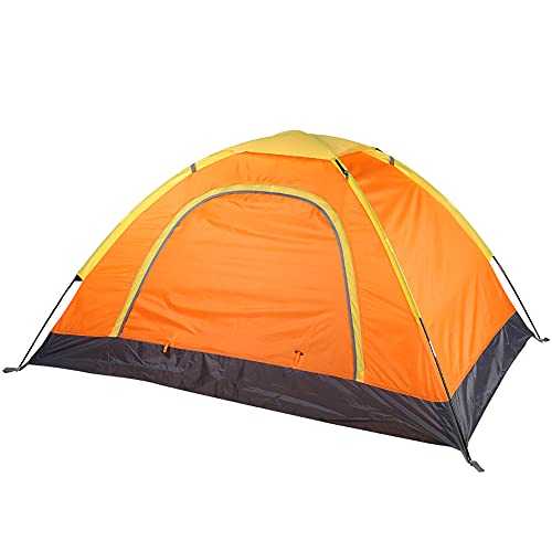 Camping Tent, Polyester Camping Tent Family Tent with Double Layer Design for Climbing Camping