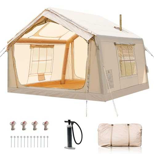 Ytaoeo Inflatable Tent Outdoor camping tent Inflatable camping tent made of waterproof Oxford fabric Air glamping tents for 4 seasons campings