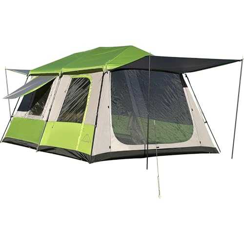 Tenplay Instant Pop Up Tent,Family Large Camping Tent,2-8 Person,Easy Setup,Rainfly,2 Rooms,Carrying Bag,Cabin,Windproof,PU3000mm Waterproof,Spacious & Breathable,for Camping,Hiking,Picnic,Party