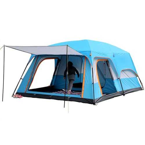 Camping Tents 8-12 Person Family Cabin Tent with 2 Room Weatherproof Instant Cabin Shelter with Rainfly & Carry Bag for Backpacking Hiking Car Traveling