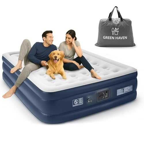 King Size Air Bed with Built-in Electric Pump – Self-Inflating Blow-Up Mattress for 2 Adults – Waterproof & Elevated for Camping, Guests, Indoor & Outdoor Us