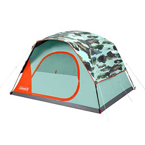 Coleman Skydome Tent with 5 Minute Setup, 2/4/6/8 Person Weatherproof Tent with Rainfly, Carry Bag & 20% More Headroom Than Traditional Tents