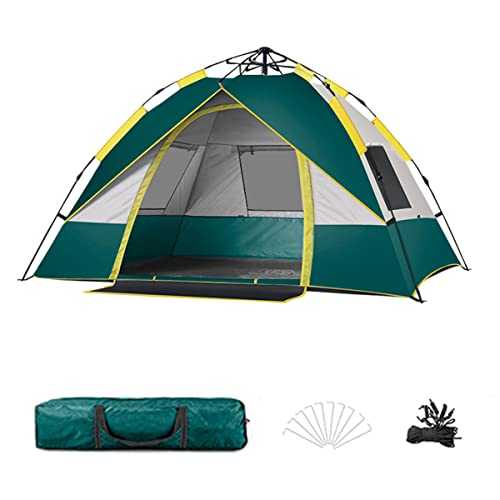 Lightweight Automatic Camping Outdoor Tent, Portable Pop Up Tent, Anti-UV Family Four Seasons Teepee Tent, Large Waterproof Dome Tent, Quick-open, for Hiking, Garden, Festival (2-3 persons)