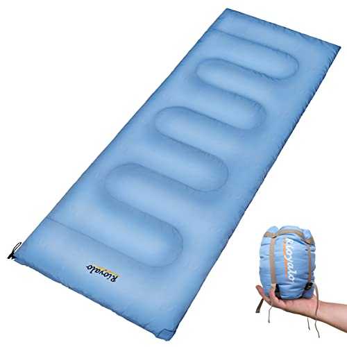 RIOYALO 3 Season Ultralight Backpacking Sleeping Bag | Cool/Warm Weather Lightweight Camping Sleeping Bags for Adult | Compact Hiking Sleeping Bags with Compression Sack in rectangular - 75 X 33 in