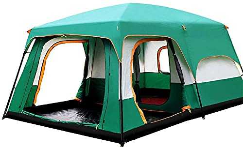 blackout tent Outdoor Camping 6 Man Tent with Living Area and Bedroom, Family Tents, Big Stand Up Multi Room Tunnel Tent for Adults